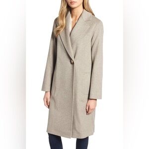 Fleurette Loro Piana Wool One-Button Coat Light Beige 10